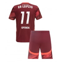 Echipament fotbal RB Leipzig Lois Openda #11 Tricou Deplasare 2024-25 pentru copii maneca scurta (+ Pantaloni scurti)